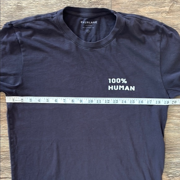 Everlane Men's Size Medium Cotton 100% Human Black Soft T-Shirt - Picture 5 of 6